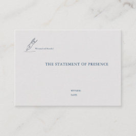 Cartão De Visita Timepiece - Minimalist Wedding Enclosure