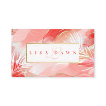 Tinta Abstrato moderna Dourada, rosa e vermelha de