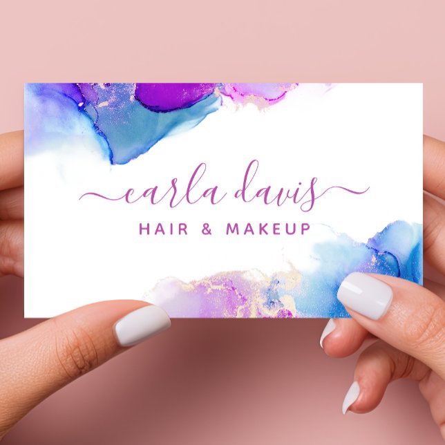 Cartão De Visita Tinta Alcoólica Azul Roxo (Criador carregado)