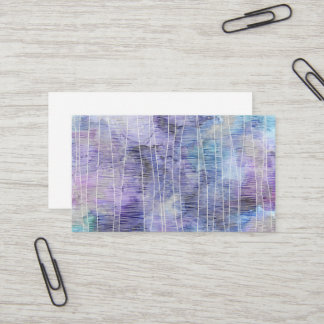 Cartão De Visita Tinta Alcoólica Lavanda Abstrata com Linhas Finas