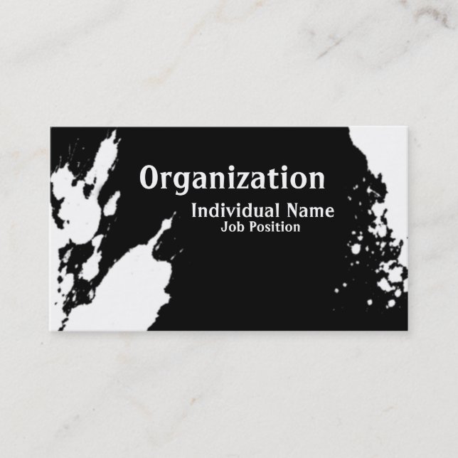 Cartão De Visita Tinta artística (Frente)