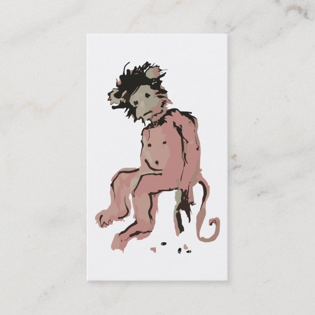 Cartão De Visita tinta de macaco emo (Frente)