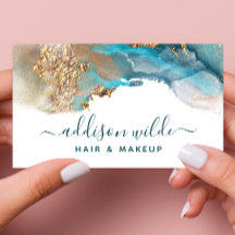 Tinta Hidrográfica de Arte Moderna Azul e Dourada