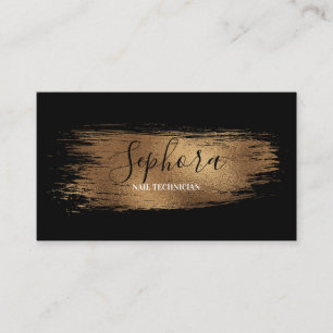 Cartão De Visita Tinta Metalizada Folheado Cobre Classy Stroke