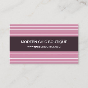Cartão De Visita Tinta-Rosa Moderna - Tinta-Rosa Tinta Moda Boutiqu