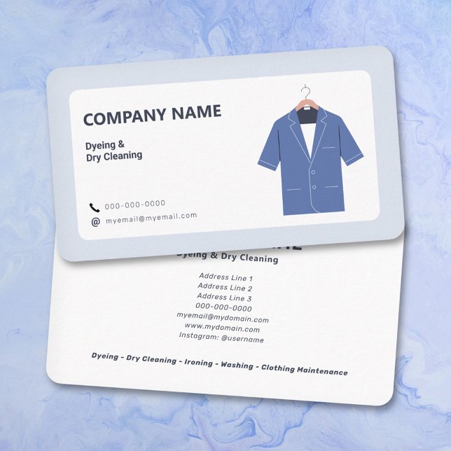 Cartão De Visita Tinturaria & Limpeza a Seco (Dyeing & Dry Cleaning Business Card)
