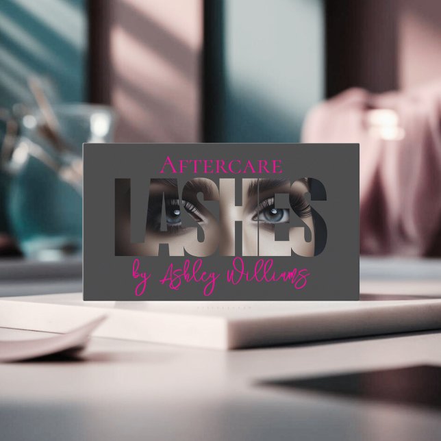 Cartão De Visita Típica moderna "LASHES by" após o atendimento (Criador carregado)