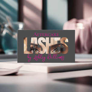 Cartão De Visita Típica moderna "LASHES by" após o atendimento