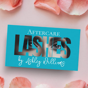 Cartão De Visita Típica moderna "LASHES by" após o atendimento