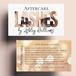 Cartão De Visita Típica moderna "LASHES by" após o atendimento