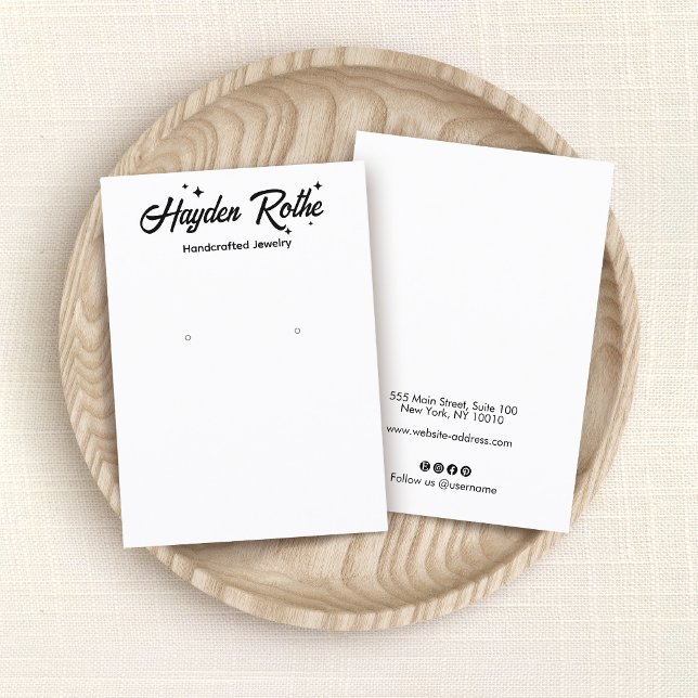 Cartão De Visita Típica Retroativa e Estrelas Exibição de Brancos (Criador carregado)