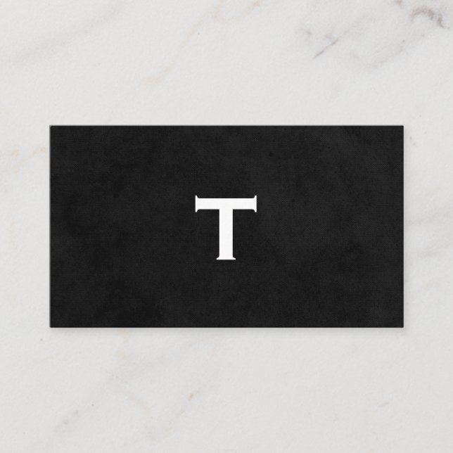 Cartão De Visita Tipo de Script com Monograma (Frente)