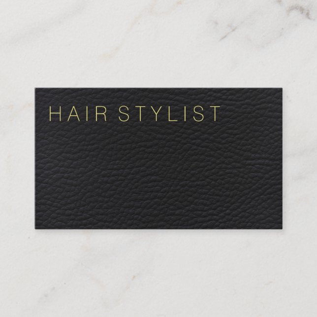 Cartão De Visita Tipo Moderno de Couro (Frente)