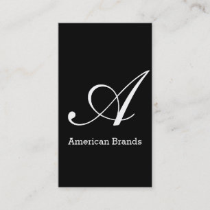 Cartão De Visita Tipo monograma do Serif (variação 3)