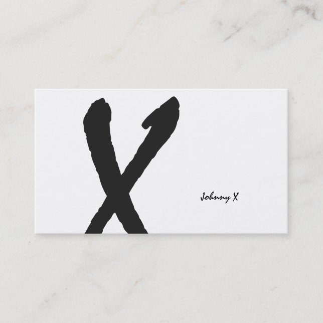 Cartão De Visita Tipo natural Monograma (fundo branco) (Frente)