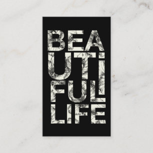 Cartão De Visita Tipografia bonita de 311 hibiscus da vida