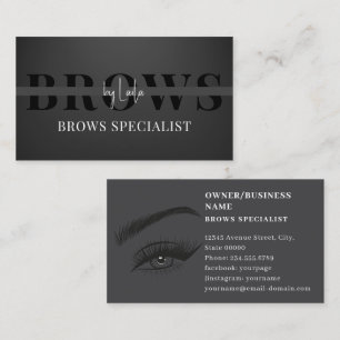 Cartão De Visita Tipografia Brow Salon Foto Luxo