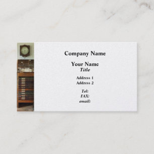 Cartão De Visita Tipografia com Relógio