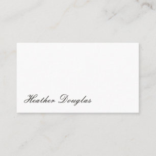 Cartão De Visita Tipografia Cursive minimalista