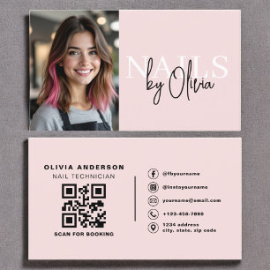Cartão De Visita Tipografia de Artistas Especialistas em Unhas do C