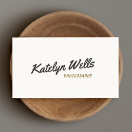 Cartão De Visita Tipografia de Script Manuscrito De Vintage Retro