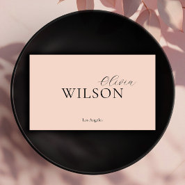 Cartão De Visita Tipografia de Script Moderno - Cor-de-rosa-rosa