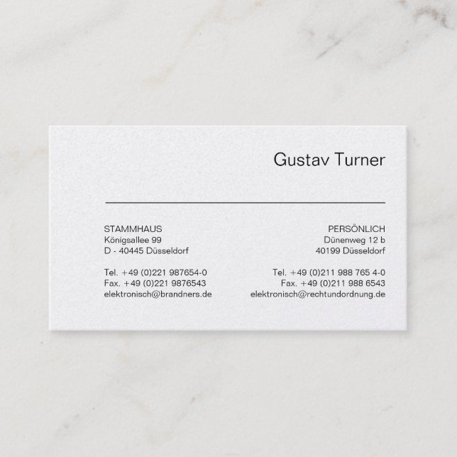 Cartão De Visita Tipografia e branco (Frente)