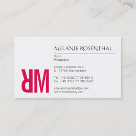 Cartão De Visita Tipografia e cor