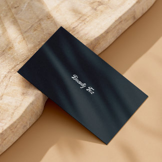 Cartão De Visita Tipografia esteticista Cinza de Cinzas brancas pre