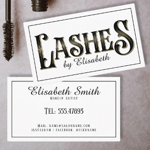 Cartão De Visita Tipografia Lashes