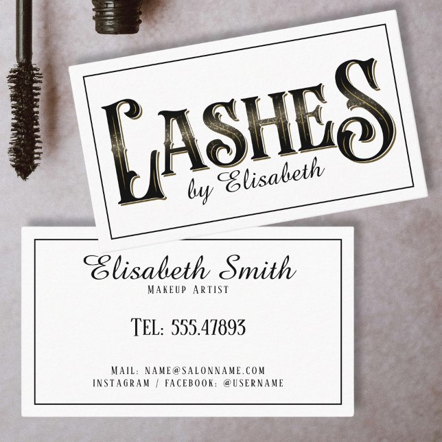 Cartão De Visita Tipografia Lashes (Criador carregado)