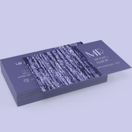 Cartão De Visita Tipografia Metálica Moderna Mínima de Folha Roxa