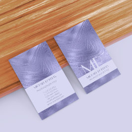 Cartão De Visita Tipografia Metálica Moderna Mínima de Folha Roxa