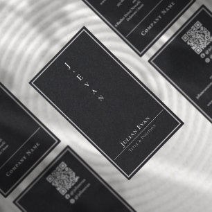 Cartão De Visita Tipografia mínima profissional moderna - Preto