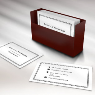 Cartão De Visita Tipografia Minimalista Do Nome Personalizado Preto
