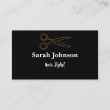 Tipografia Minimalista Preta - Estilista de Cabelo