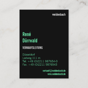 Cartão De Visita Tipografia moderna em preto