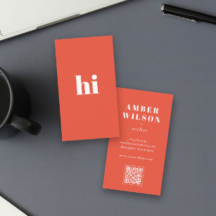 Cartão De Visita Tipografia Moderna Legal e na moda Bold