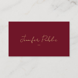 Cartão De Visita Tipografia Personalizada Texto Dourado Script Luxu
