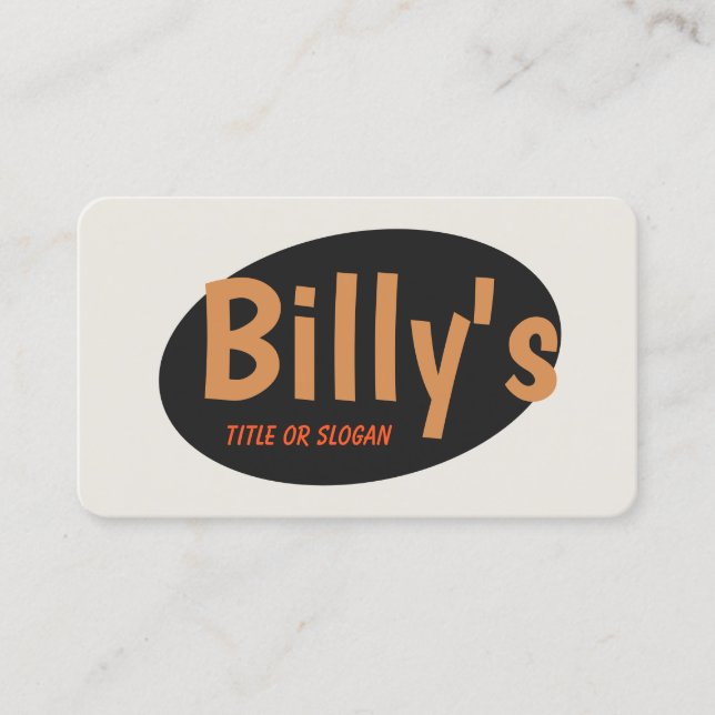 Cartão De Visita Tipografia Retrorística Preta (Frente)