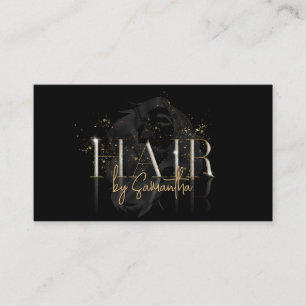 Cartão De Visita tipografia rosa de ouro de luxo moderna