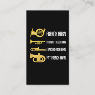 Cartão De Visita Tipos De Músico Do Bronze Do Jogador Do Horn Fran