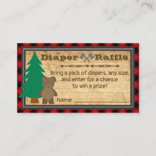 Cartão De Visita Tíquete de Fralda de Lumberjack Raffle