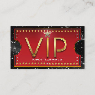 Cartão De Visita Tíquete de VIP Personalizado do Glam Dourado e Sil
