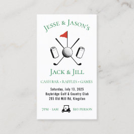 Cartão De Visita Tíquetes de evento Stag & doe /Jack e Jill Golf