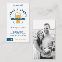 Cartão De Visita Tíquetes Stag e Doce - Caneca de cerveja de cervej