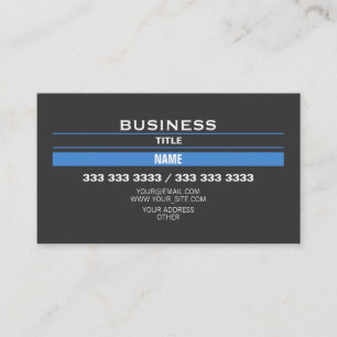 Cartão De Visita Tiras azuis