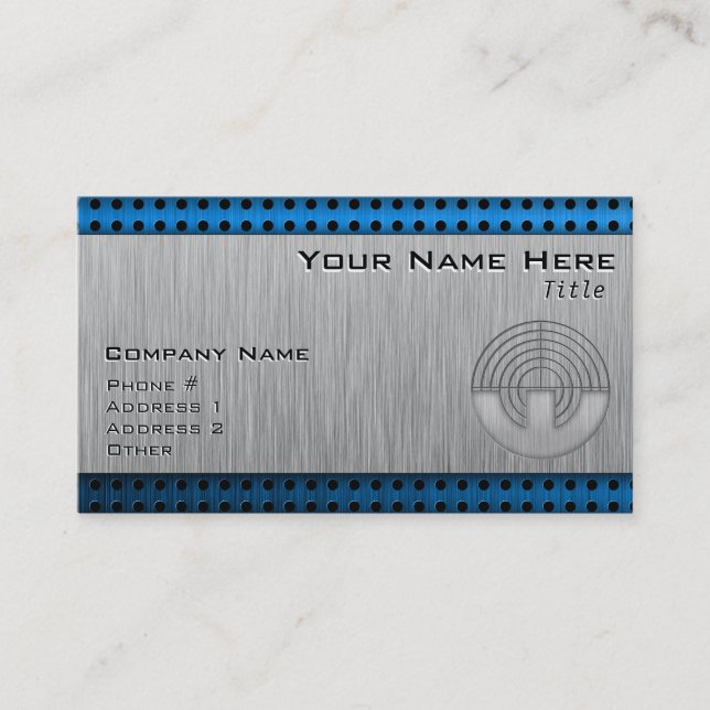 Cartão De Visita Tiro do esporte; Metal-olhar (Frente)