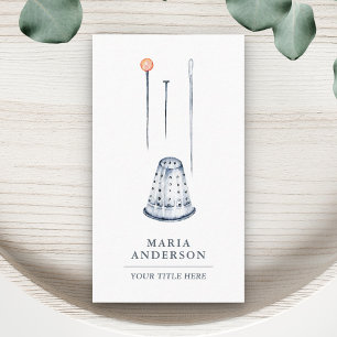 Cartão De Visita Titular da Agulha de costura elegante