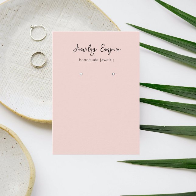 Cartão De Visita Titular de brinco rosa moderno (Criador carregado)